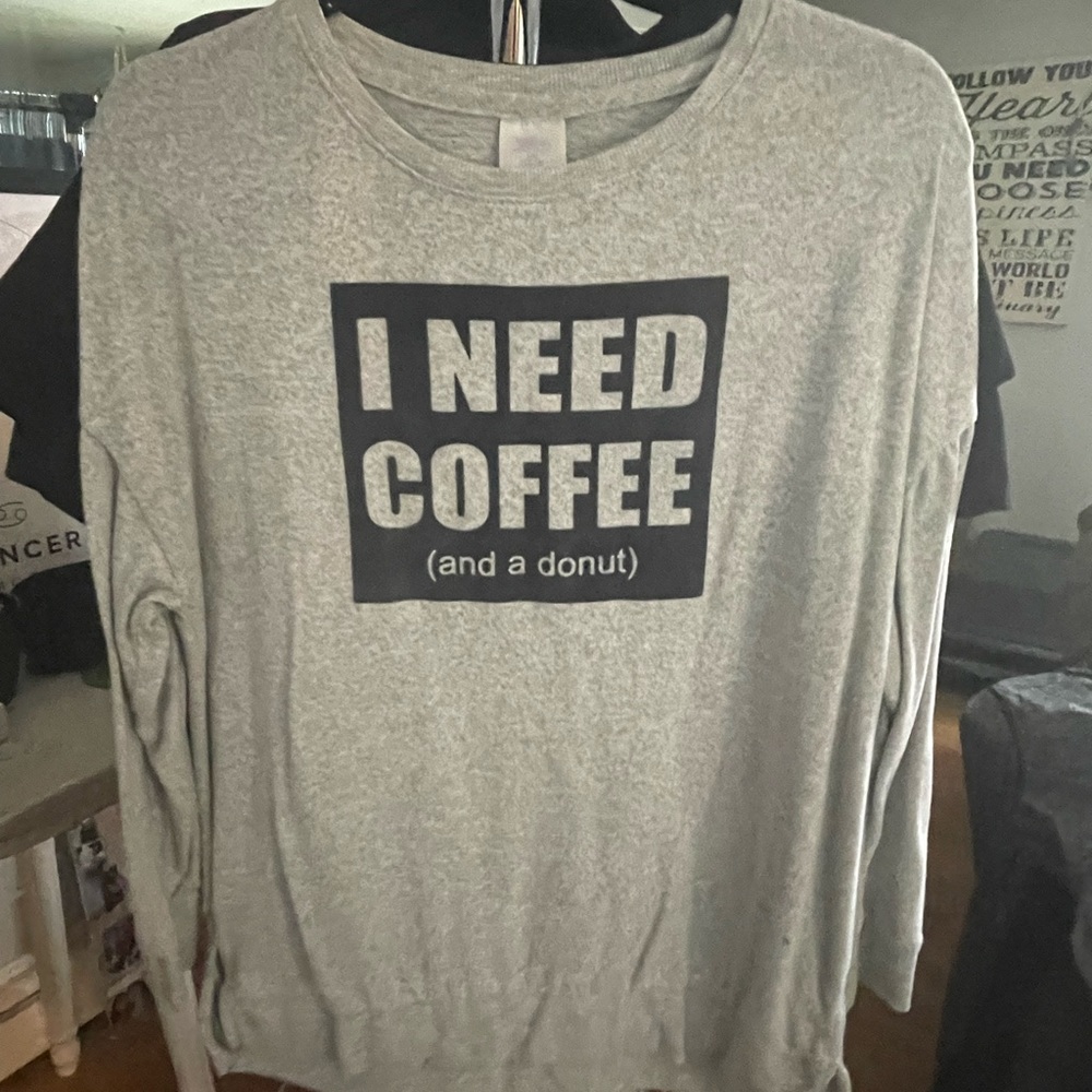 I Need Coffee Long Sleeve Sweater